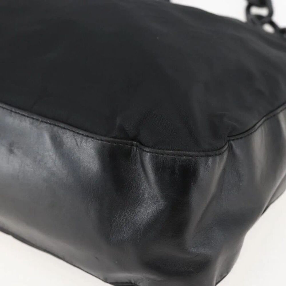 Prada Chain Tessuto Black Nylon Shoulder Bag Bag - Picture 11 of 16